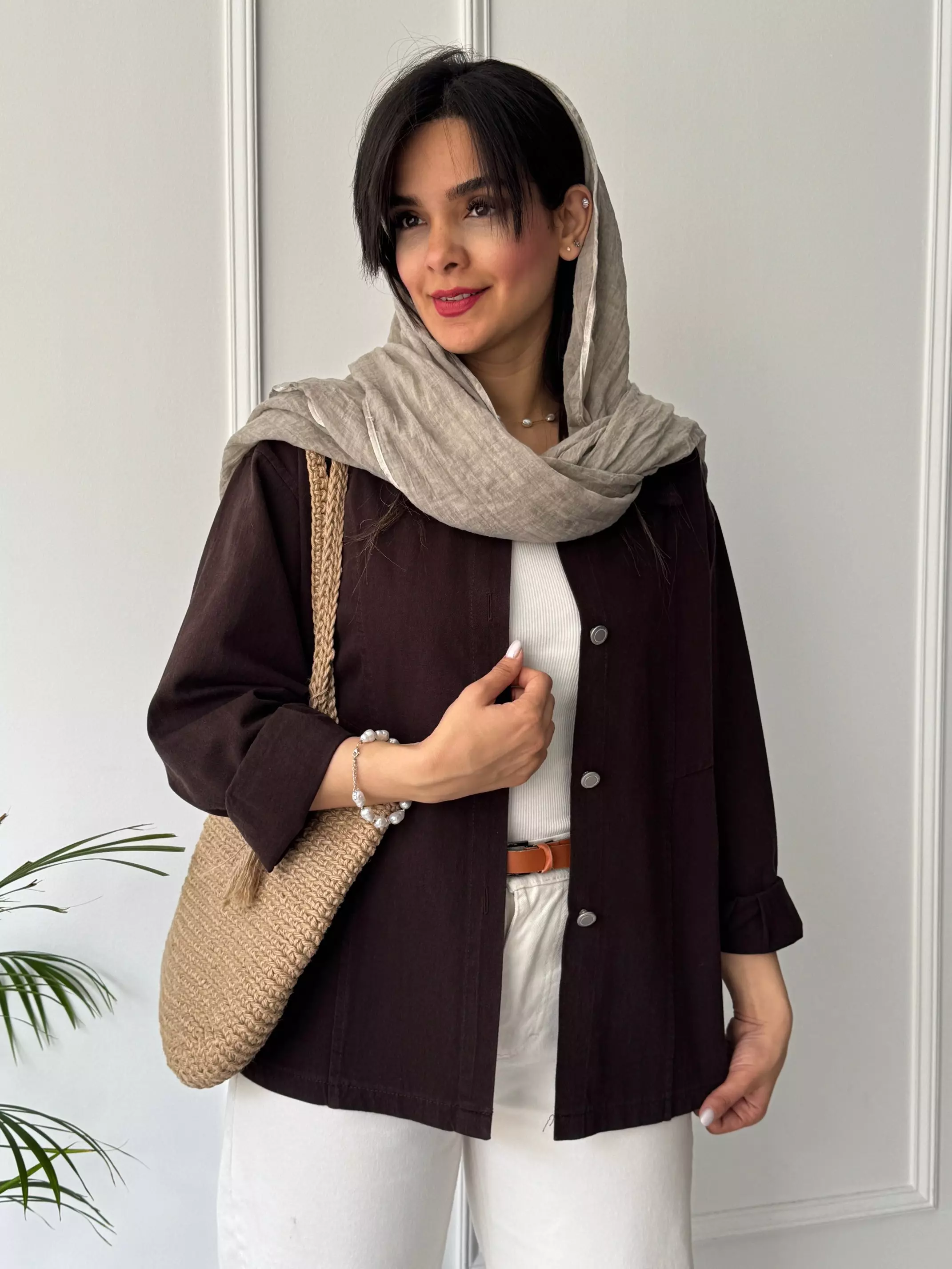 مانتو کتان کاغذی آلما